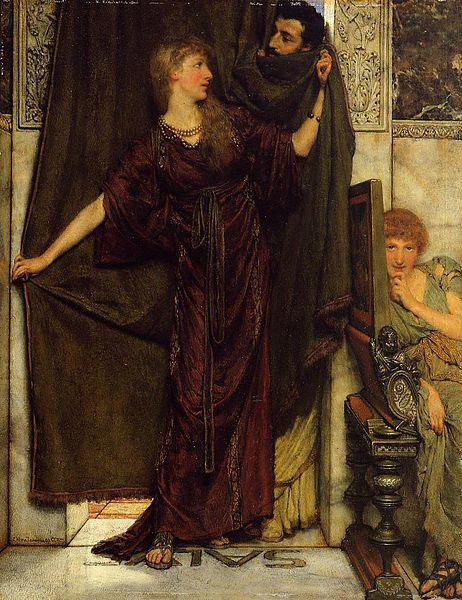 Sir Lawrence Alma-Tadema,OM.RA,RWS Not at Home Sir Lawrence Alma-Tadema - 1879 Walters Art Museum oil painting picture